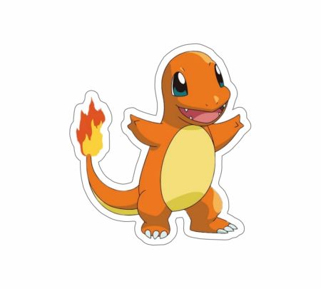 Charmander Pokemon Sticker Mockup