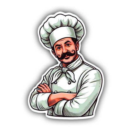 Chef Sticker Mockup