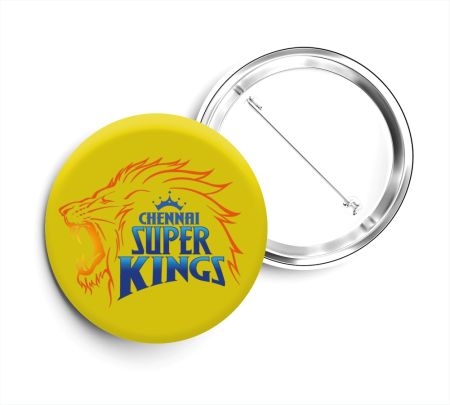 Chennai Super Kings Button Badge Mockup