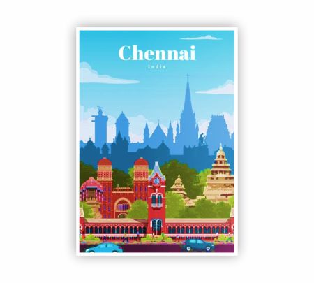 Chennai Travel Poster Mockup