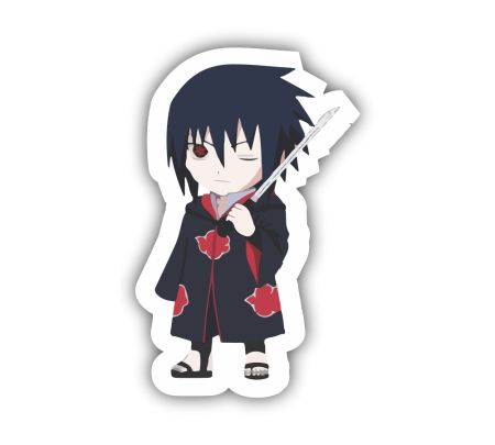 Chibi Akatsuki Sasuke Sticker Mockup