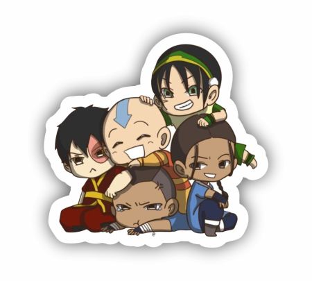 Chibi Avatar Gang Sticker Mockup