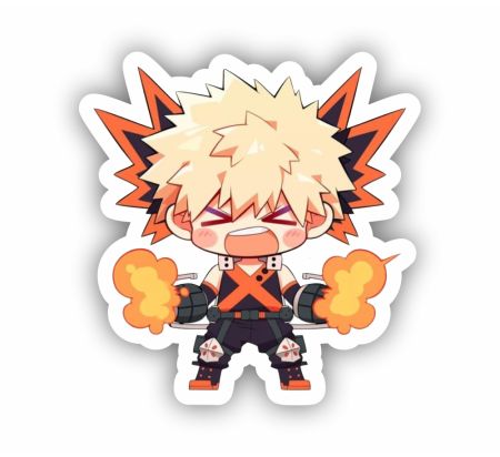 Chibi Bakugo Sticker Mockup