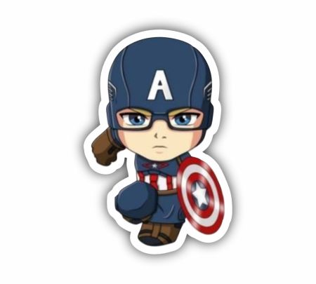 Chibi Captain America 03 Sticker