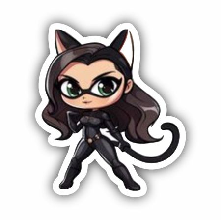 Chibi Cat Women Sticker