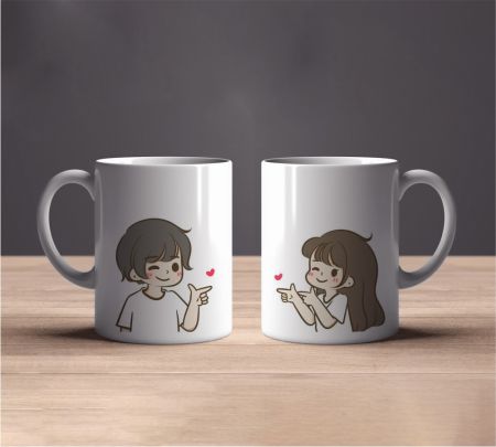 Chibi Cute Couple Mugs