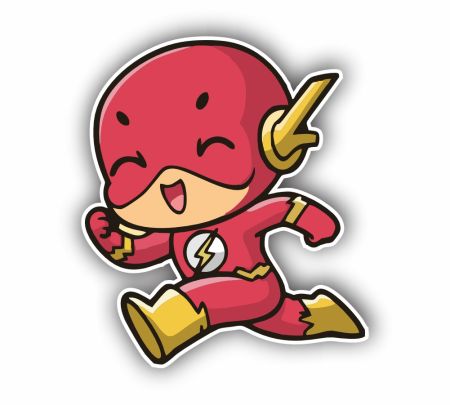 Chibi Flash Sticker Mockup