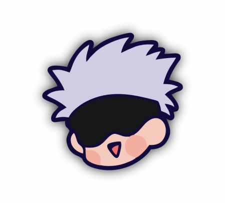 Chibi Gojo Satoru Sticker Mockup
