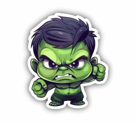 Chibi Hulk 02 Sticker