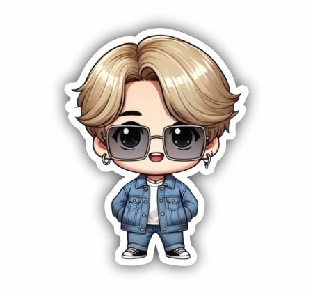 Chibi Jinwoo Sticker Mockup