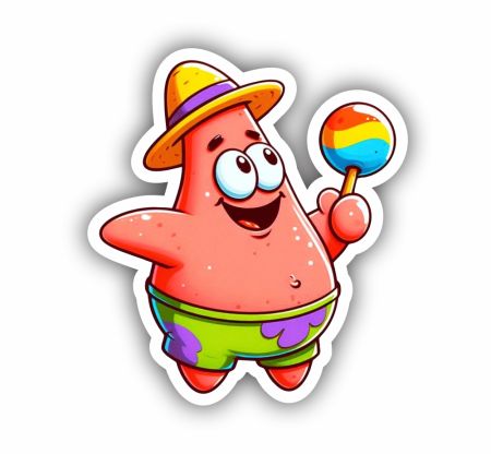 Chibi Patrick Star Sticker Movie