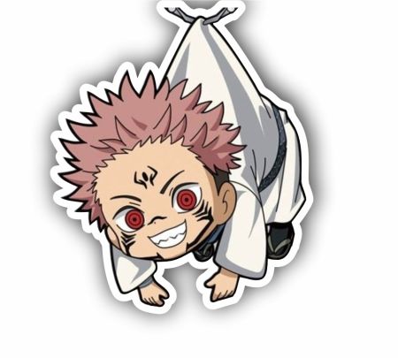 Chibi Sukuna 01 Sticker Mockup