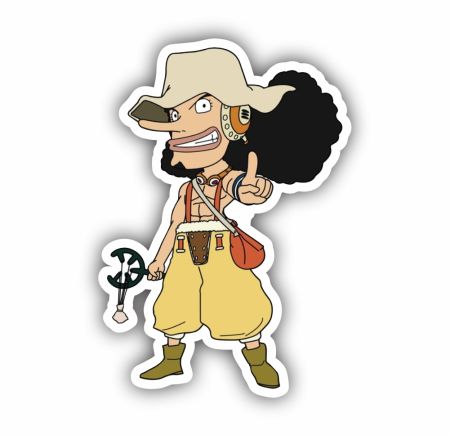 Chibi Ussop Sticker Mockup