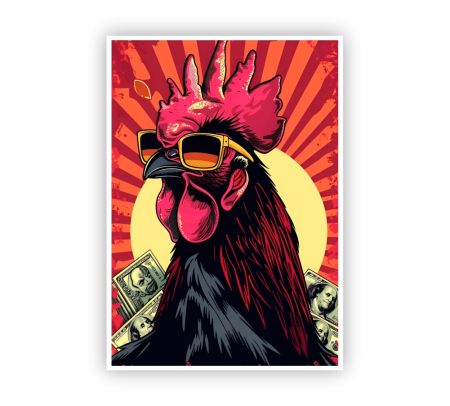 Chicken Pop Art Poster Mockup