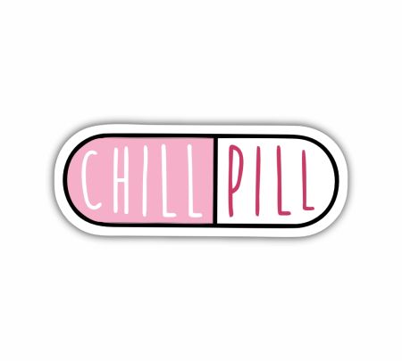 Chill Pill Sticker Mockup