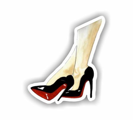 Christian Louboutin Heels Sticker Mockup