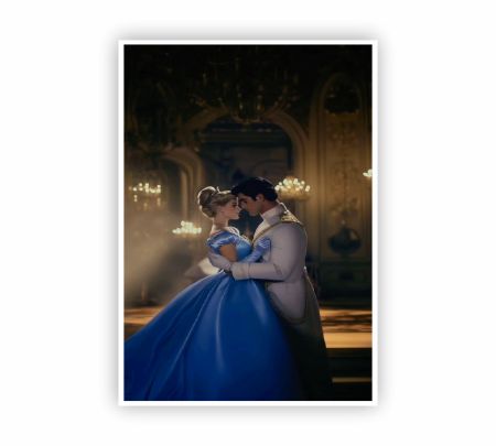Cinderella and Prince Charming at the Ball Poster Mockup