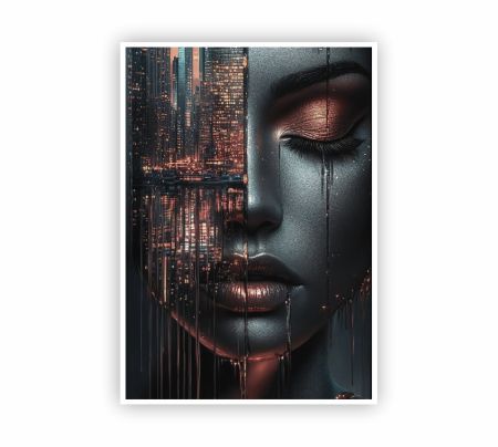 City in Her Eyes Poster Mockup