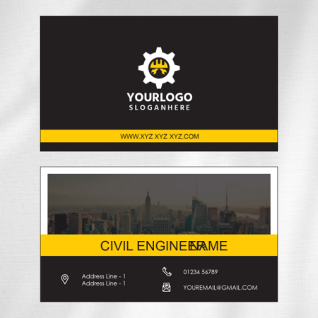 Civil Engineer Visiting Card Design 04