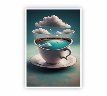 Cloud Brew Dreams Poster Mockup