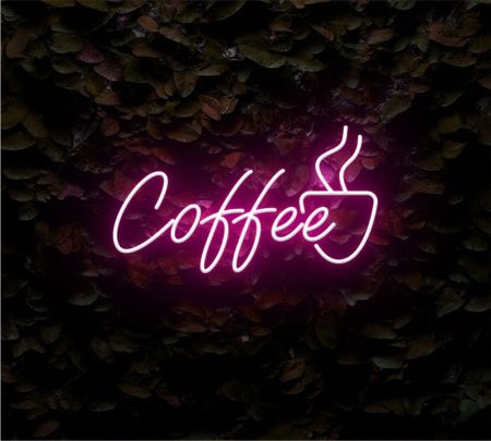 Coffee Neon Signs Pink