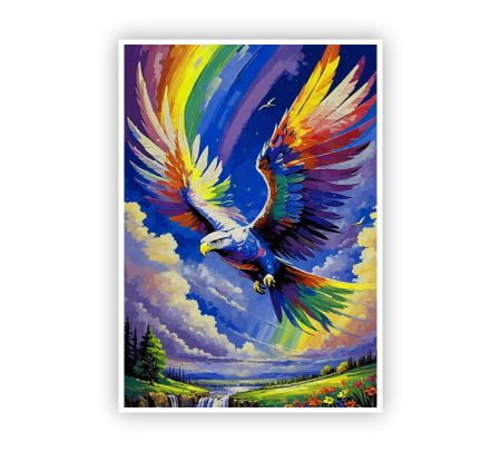 Colourful Eagle Poster Mockup