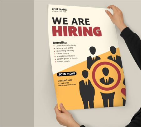 Company Hiring Poster Mockup