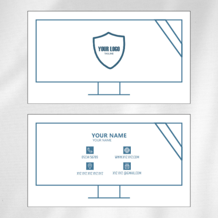 Computer Shop Visiting Card Design 04 Main