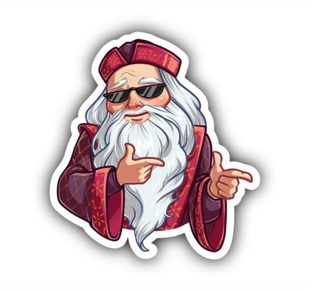 Cool Albus Dumbledore Sticker Mockup