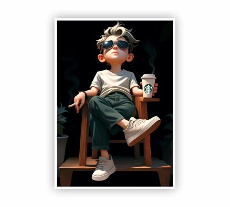 Cool Boy Poster Mockup