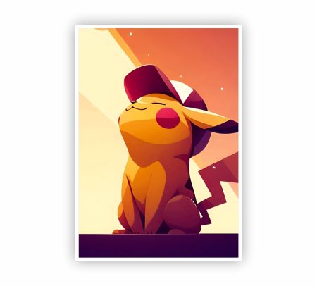 Cool Pikachu Poster Mockup
