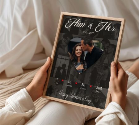 Couple Heart Photo Frame