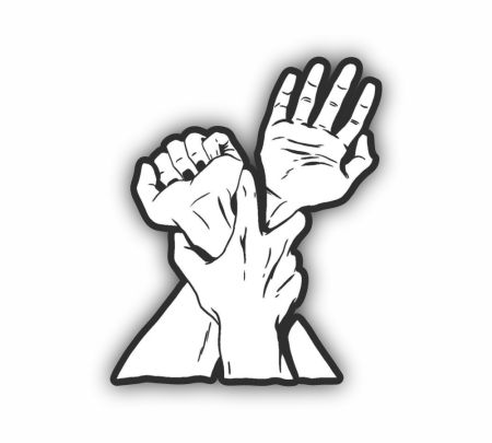Couple Holding Hands Sticker Mockup