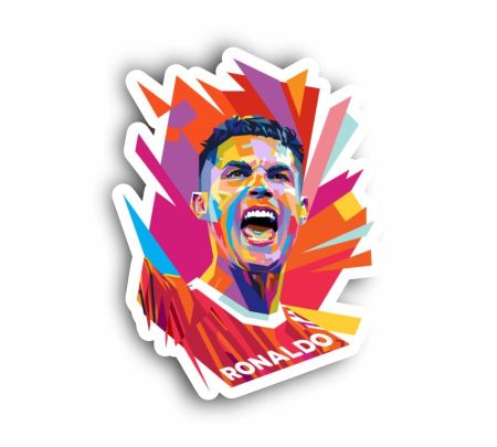 Cristiano Ronaldo Pop Art Football Sticker