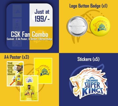 Chennai Super Kings Fan Fever IPL Combo Mockup