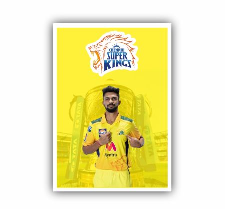 Celebrate Ruturaj Gaikwad’s brilliance with this CSK Poster – a must-have for every Chennai Super Kings fan!