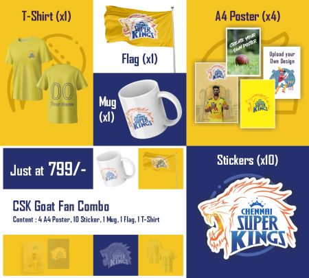 Chennai Super Kings Goat Fan Combo