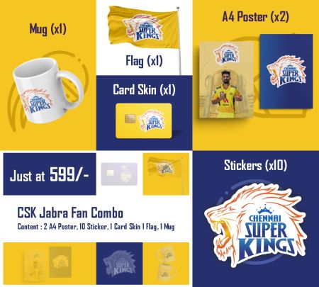 Chennai Super Kings Jabra Fan Combo Mockup