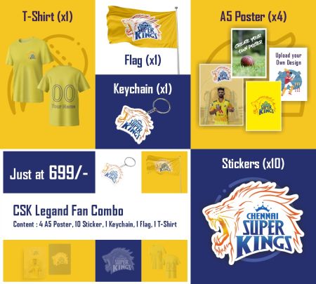 Chennai Super Kings Legend Fan Combo Mockup