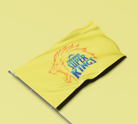 Chennai Super Kings Flag Mockup