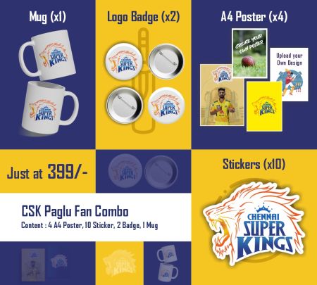 CSK Paglu Fan Combo