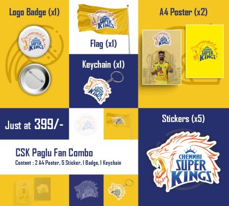 CSK Paglu IPL Fan Combo