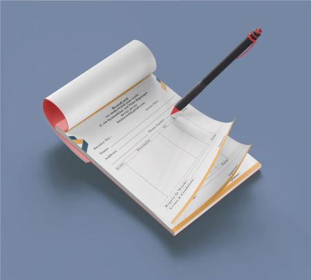Custom A5 Bill Book Mockup