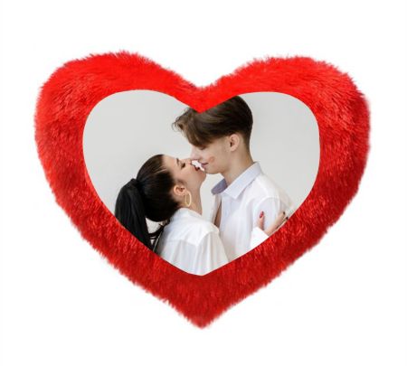 Custom Heart Shape Photo Pillow