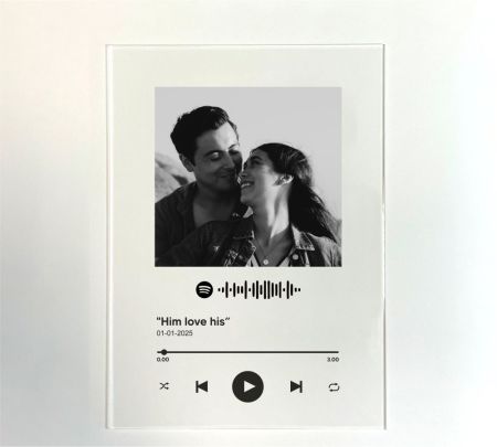 Customized Photo and Song Spotify Plaque