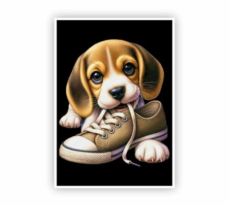 Cute Beagle Puppy Poster Mockup