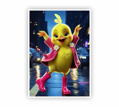 Cute Little Chicken Poster Mockup