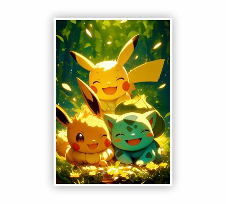 Cute Pokémon's Art Poster Mockup