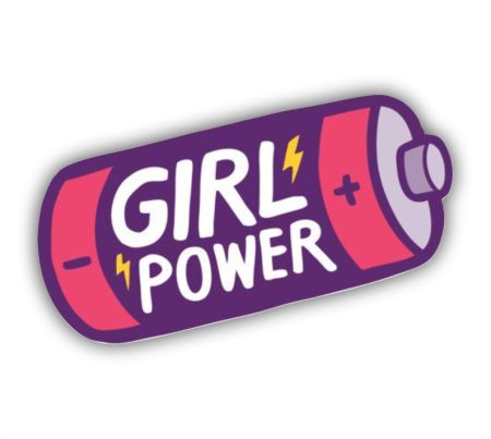 Girl Power Sticker Mockup