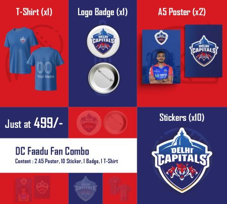 Delhi Capitals Faadu Fan Combo Mockup